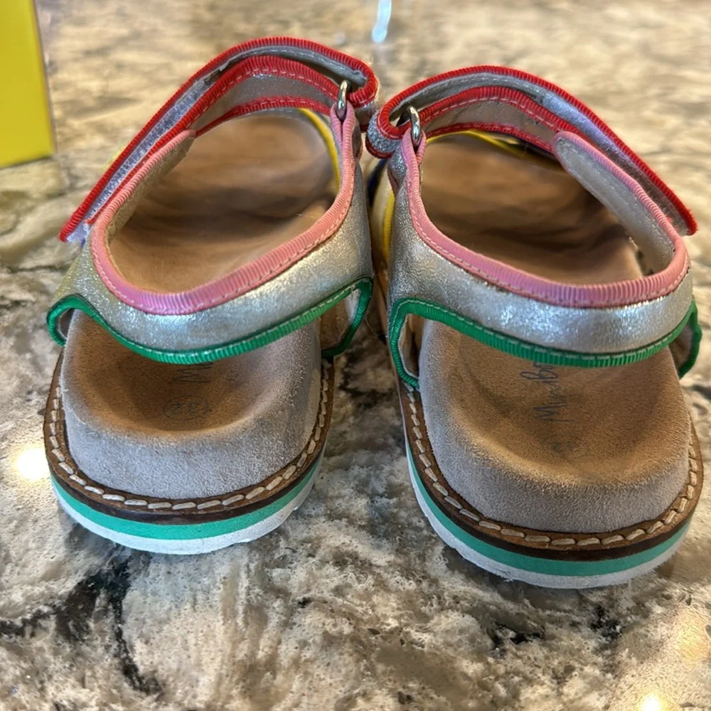 Mini Boden Metallic Rainbow Sandals - Picture 3 of 8